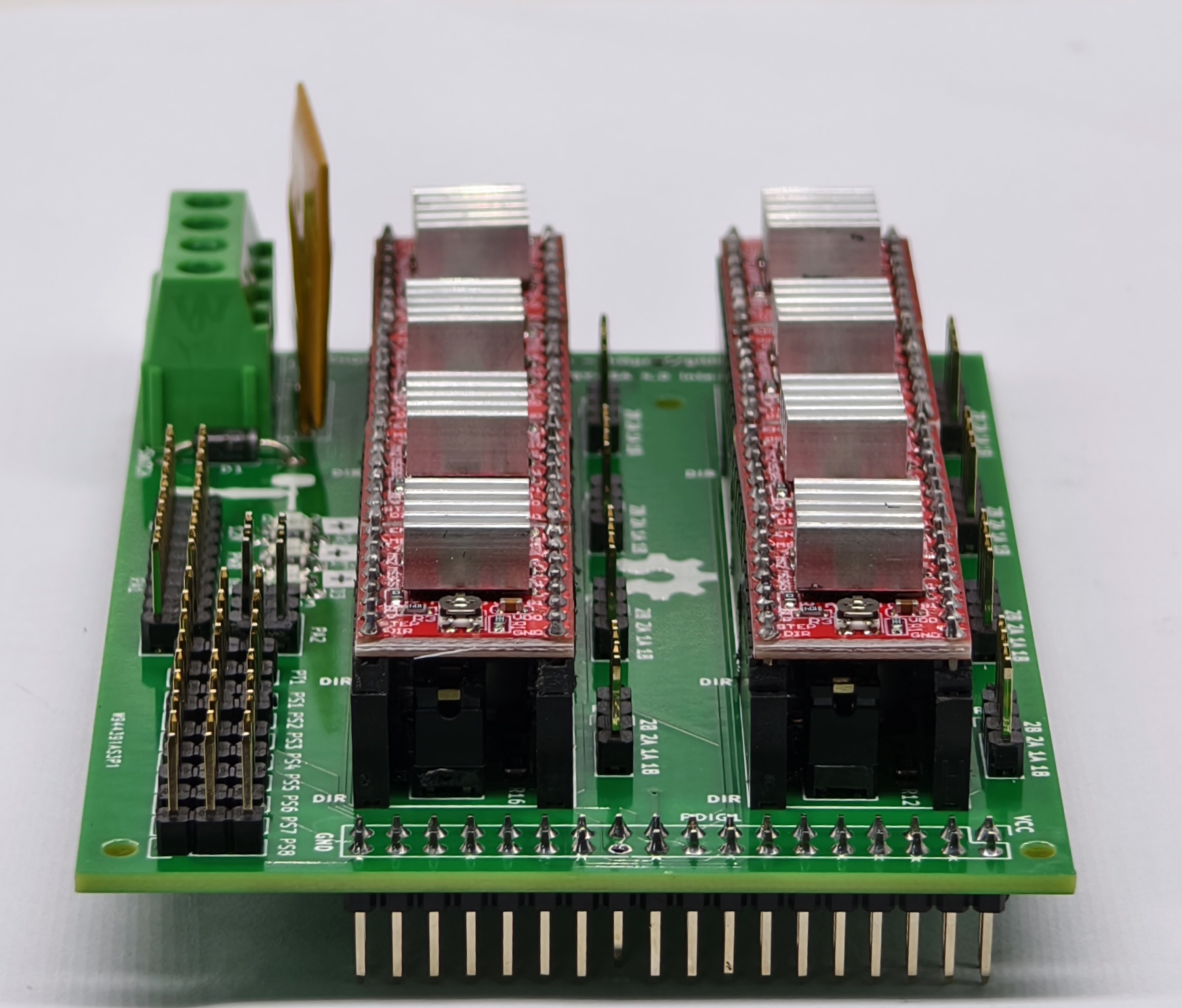 Custom Stepper Driver Board Side View